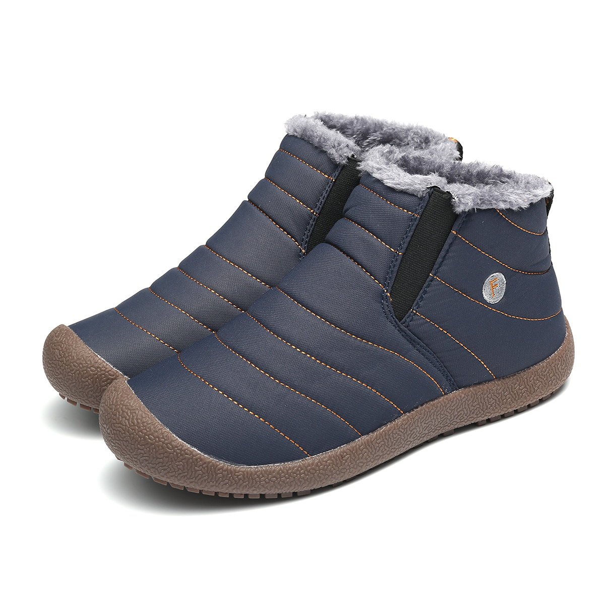 gracosy Snow Boots for Men, Fur Lined Winter Outdoor Slip On Ankle ...