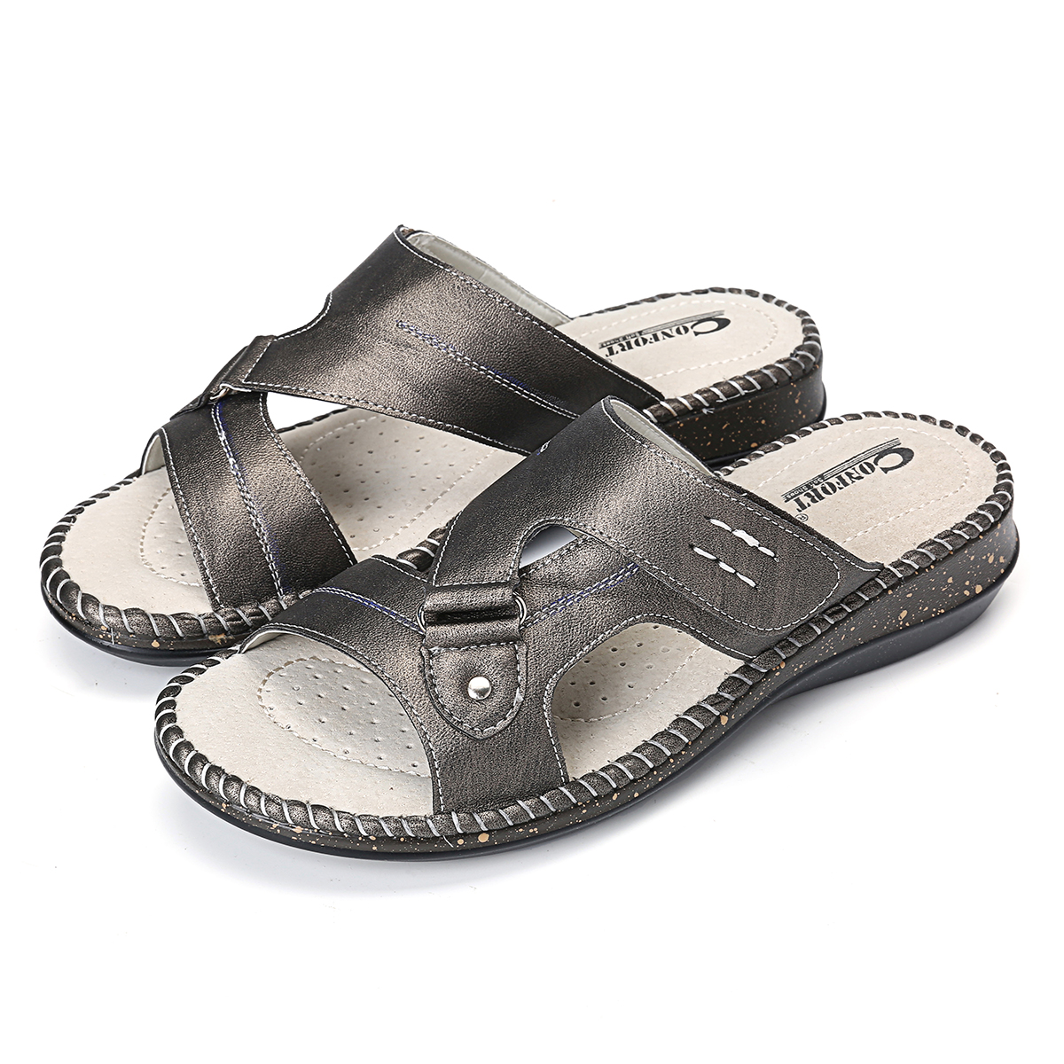 cushioned flat sandals